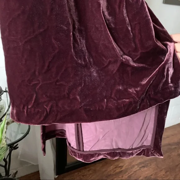 Dion Lee Fine Line Velvet Hi-low Cocktail Dress